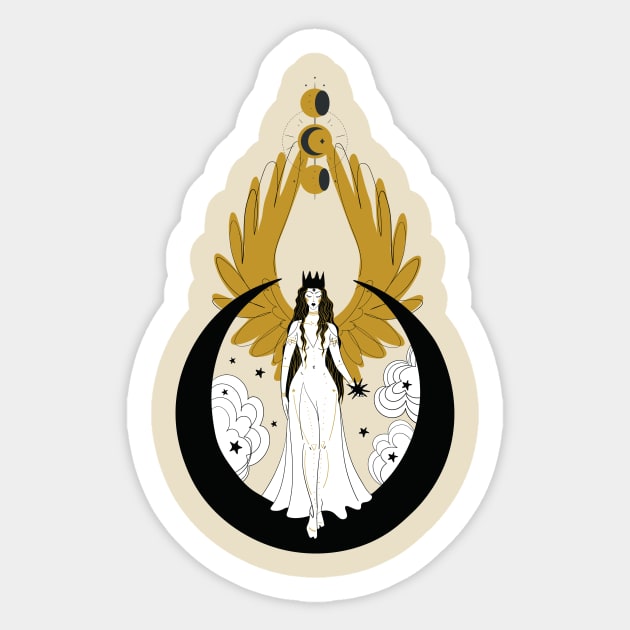 Mystic Angel Girl Sticker by Creativity Haven